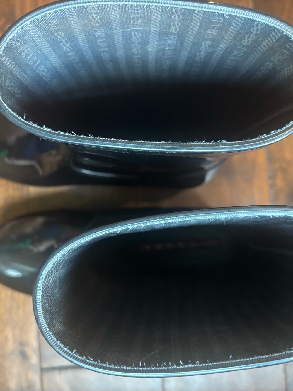 Prada Black Patent Mid Calf Rain
Boots SZ 38 - Picture 14 of 17